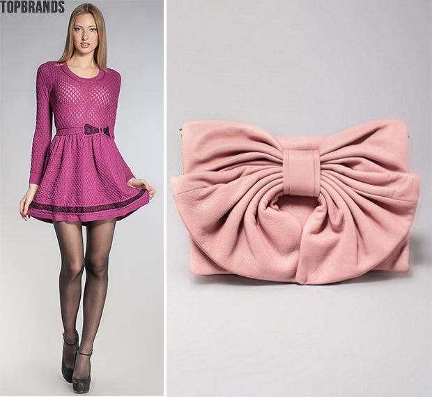 Платье и клатч от Red Valentino 