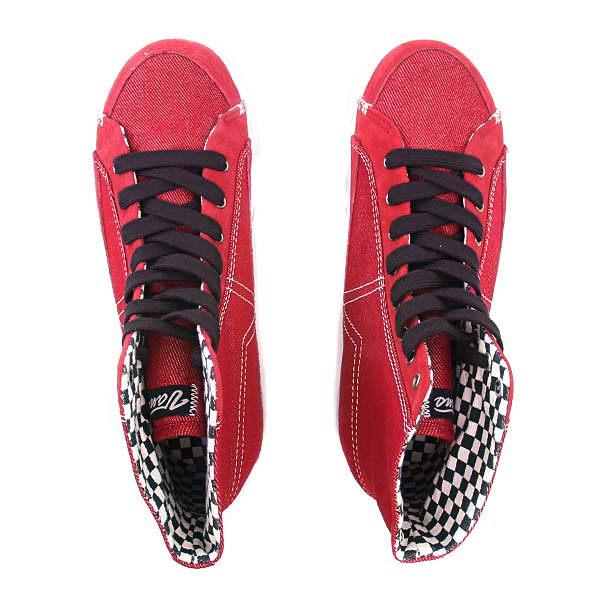 Женские высокие кеды Vans. Высокие красные кеды Vans можно купить в магазине proskater.ru 