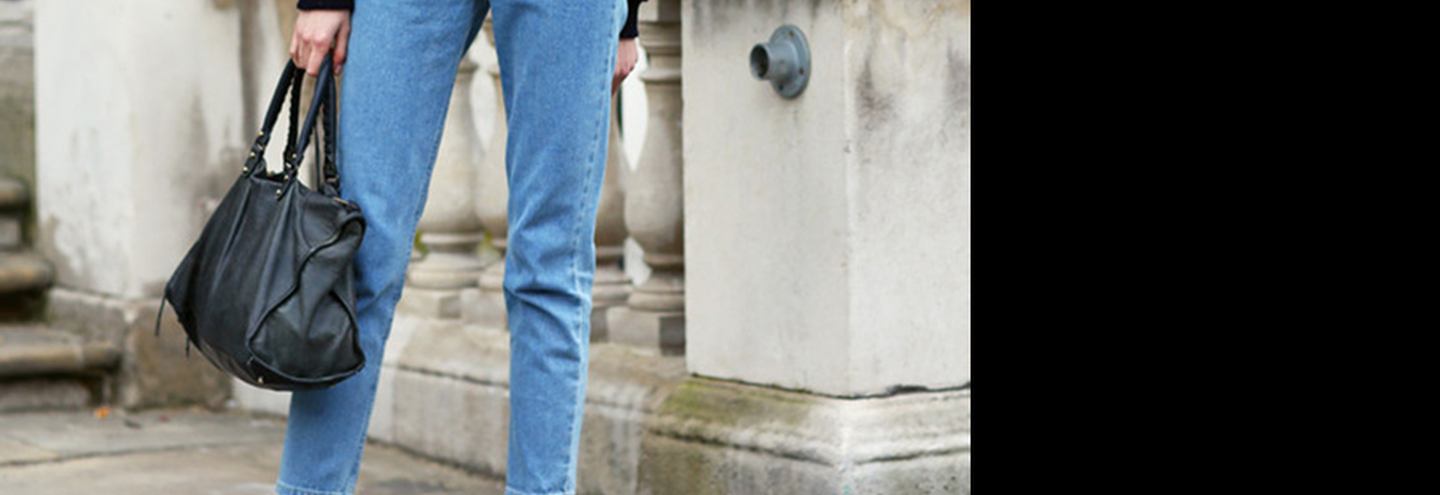 С чем носить джинсы с высокой талией?